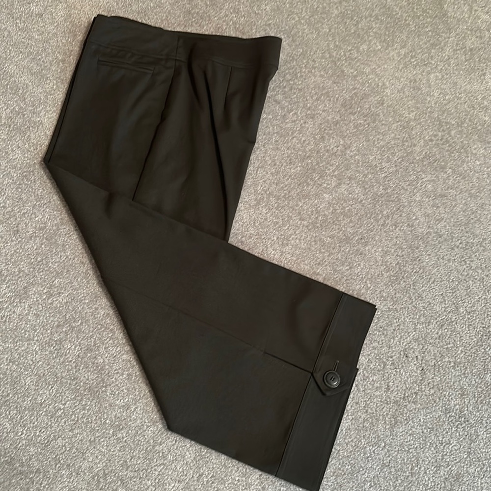 EUC WIDE LEG LADIES CROPPED PANTS 600west sz 12 in rich medium green